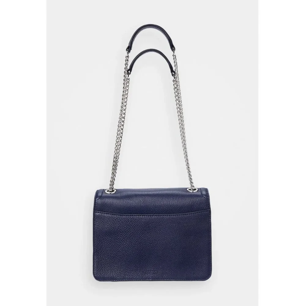 Lauren Ralph Lauren Navy Pebbled Medium Bradley Convertible Shoulder/Crossbody - Picture 3 of 7